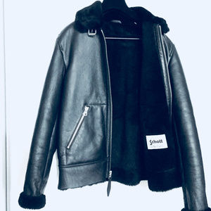 Schott Sheapskin Shearling Leather Jacket